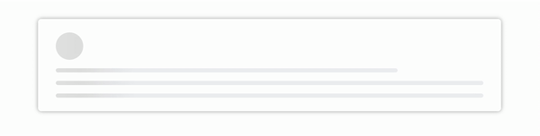 An empty element pretending to load data by having a shimmer animation